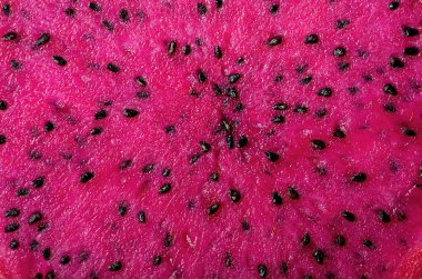 Arka planda ejderha meyvesi dilimi olgun ıslak pitahaya kesimi