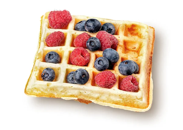 Böğürtlenli Fransız waffle 'ı. — Stok fotoğraf