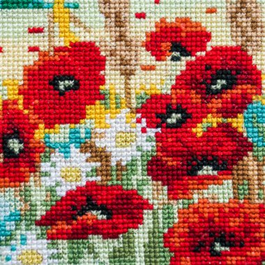 Detail flower embroidery clipart