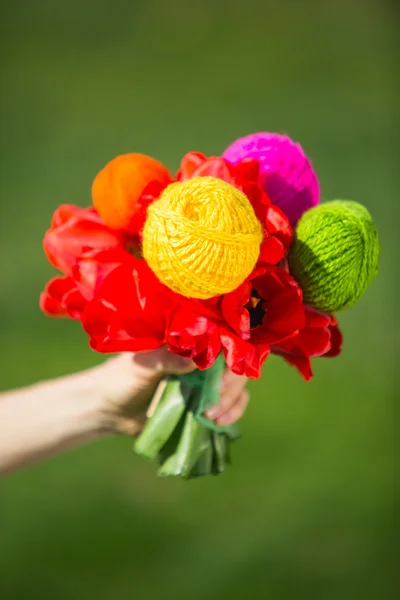 Blumen Hobby Stricken — Stockfoto