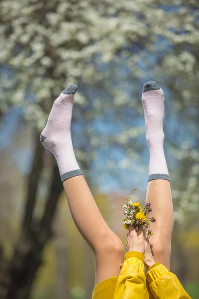 Gambe divertenti in primavera — Foto Stock