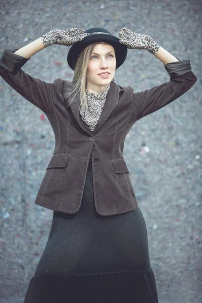 Retro mode vrouw — Stockfoto