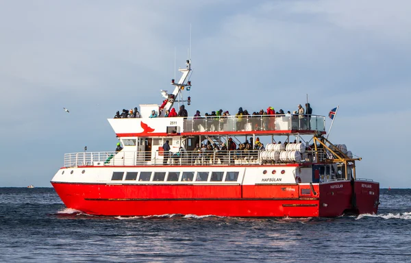 Barco de observação de baleias — Fotografia de Stock