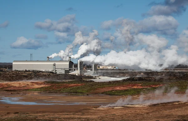 Geothermal power plant Royalty Free Stock Images