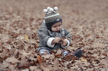 çocuk için sonbahar yaprakları