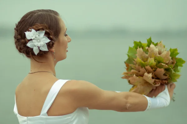 Bride in white — Stock Photo, Image