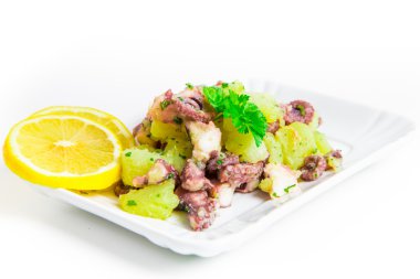 ahtapot salatası patates - stok görüntü ile