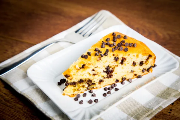 Tarta de peras con gotas de chocolate - Stock Image —  Fotos de Stock