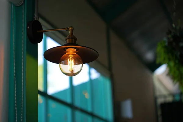 Vintage Led Edison Lampa Eller Glödlampa Restaurang Eller Café Med — Stockfoto