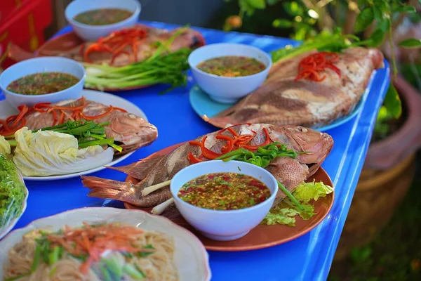 Steamed Snapper Pacific Ocean Perch Sea Bass Ruby Perch Hotpot — Stockfoto