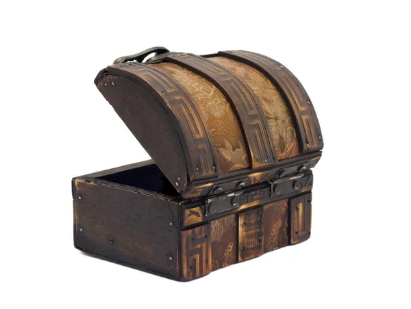 Antique wooden chest Royalty Free Stock Images