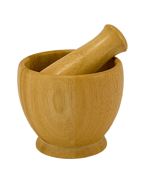 Beyaz arkaplanda havan ve Pestle