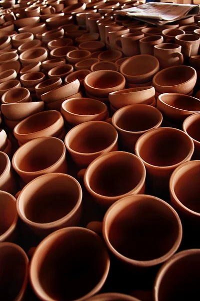 Lots of clay pots — Stock Photo, Image