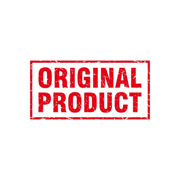Resumen Grungy Rojo Producto Original Sello Goma Signo Ilustración Vector — Vector de stock