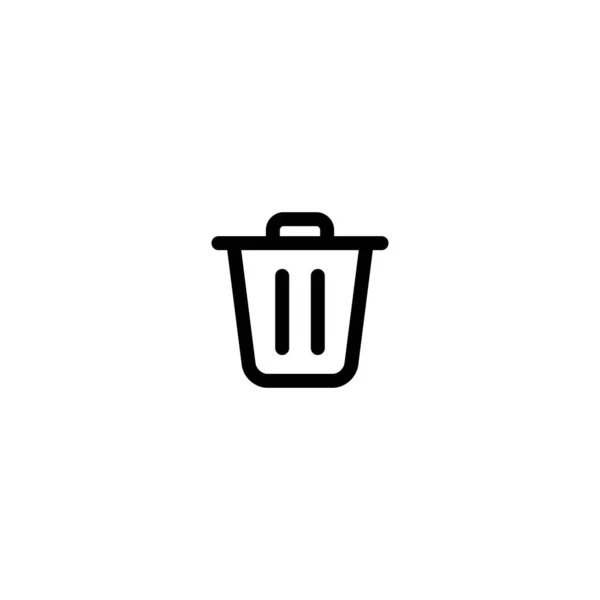 Simple Trash Bin Icon Illustration Design Modern Trash Can Symbol — Stock Vector