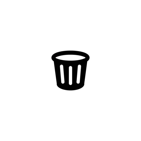 ゴミ箱アイコンイラストデザインフラットゴミ缶シンボルテンプレートベクトル — ストックベクタ