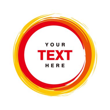 soyut renkli çember fırça tasarımı, metin şablonu vektörü için kopyalama alanı ile daire fırçası