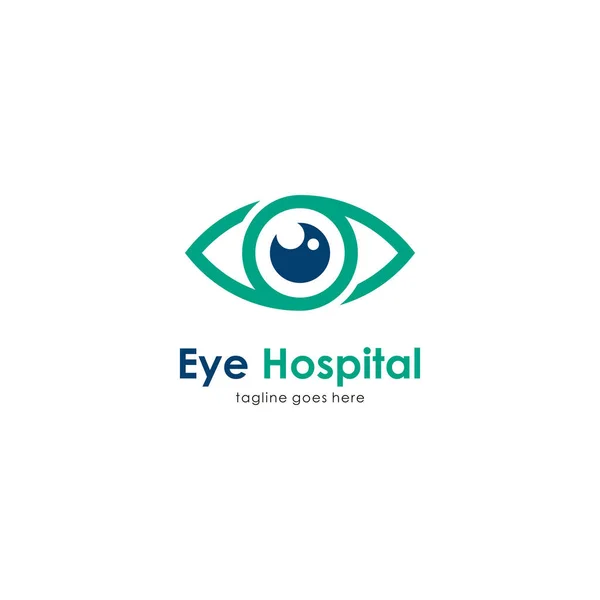 Auge Krankenhaus Logo Design Augenklinik Symbol Vorlage Vektor — Stockvektor
