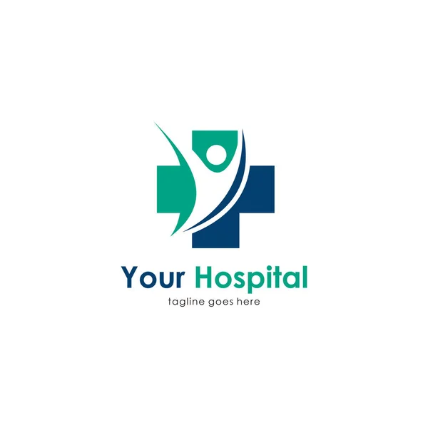 Einfach Krankenhaus Logo Illustration Design Moderne Medizinische Logo Inspiration Vorlage — Stockvektor