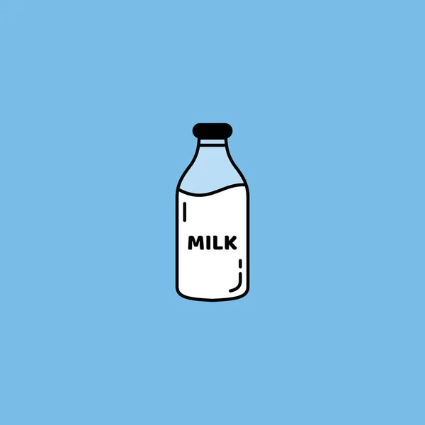 Einfache Milchflasche Symbol Illustration Design Milchflasche Symbol Mit Umrissenen Stil — Stockvektor