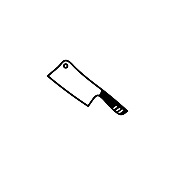 シンプルなフラットシェフ肉屋のナイフアイコンデザイン現代の肉屋のナイフのシンボルベクトル — ストックベクタ