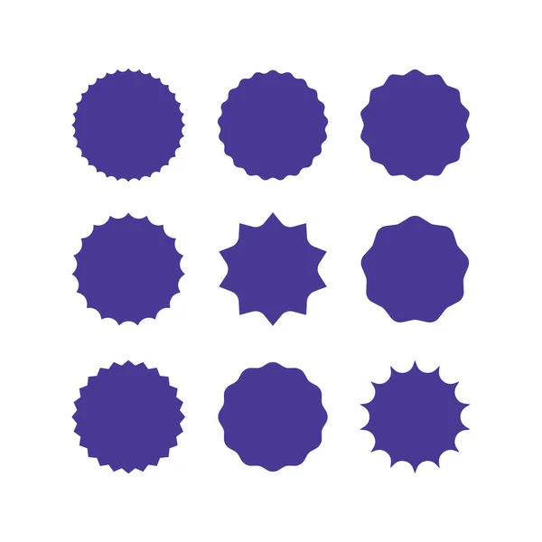 一组组合圆形设计 各种空白圆形集合模板向量 — 图库矢量图片