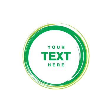soyut yeşil çember fırça tasarımı, metin şablonu için kopyalama alanı ile daire fırçası