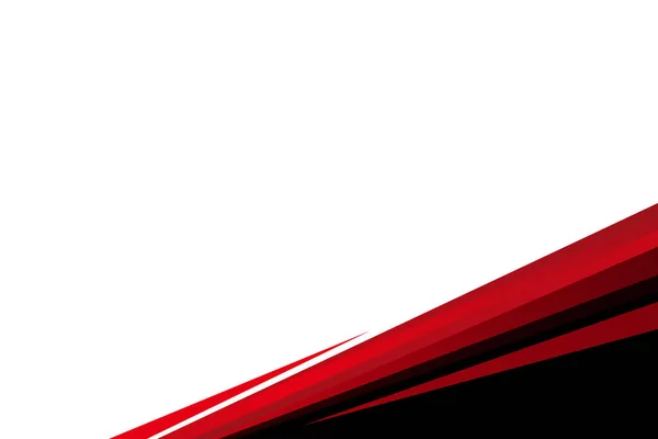Astratto Rosso Angolo Elemento Progettazione Vettoriale Rosso Nero Angolo Sfondo — Vettoriale Stock