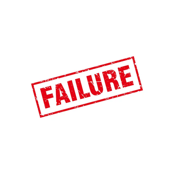 Abstrakt Red Grungy Failure Rubber Stempel Sign Illustration Vektor Failure — Stockvektor