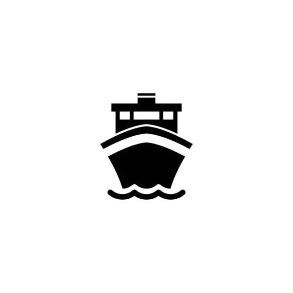 Flat Ship Icon Illustration Design Simple Ship Symbol Template Vector — Stock Vector