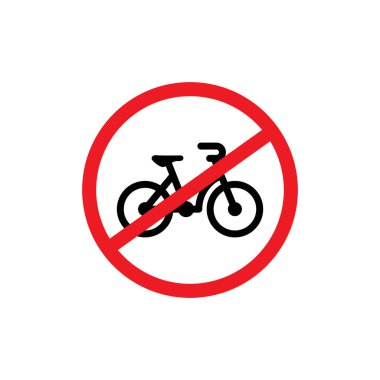 no bicycle sign template vector, no cycling symbol
