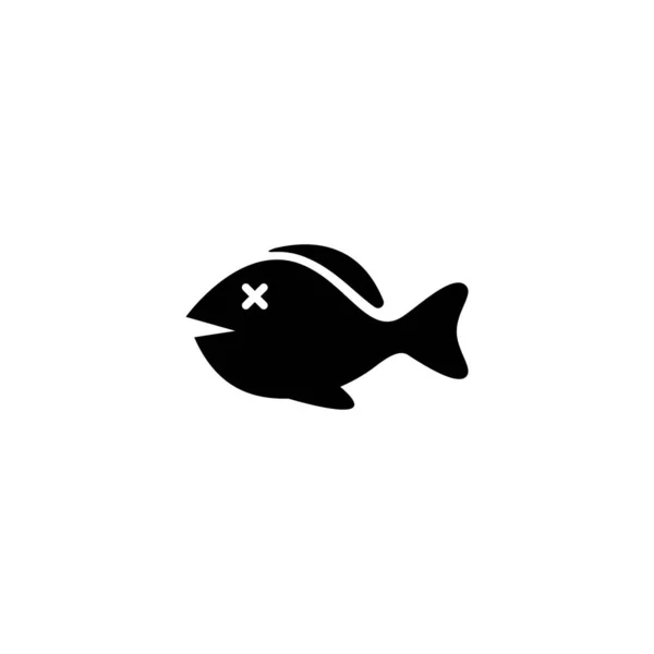 Dead Fish Icon Illustration Design Dead Fish Symbol Vector — Wektor stockowy
