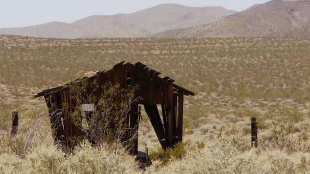 Spøkelsesby i ørkenen – stockvideo