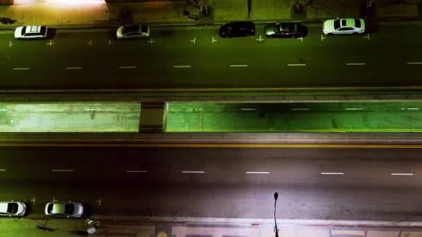 Night Traffic on Street. — Stock Video