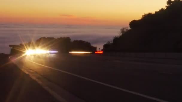 Sunset Traffic. — Stock Video