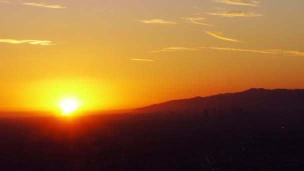 Sunset from Building Top — Stock Video