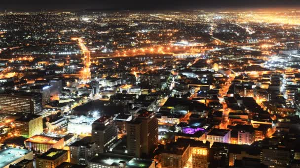 Центр міста Ла ніч міський пейзаж — стокове відео