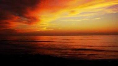 okyanus, gün batımı afterglow