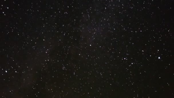 Starry Sky over Desert Landscape — Stock Video