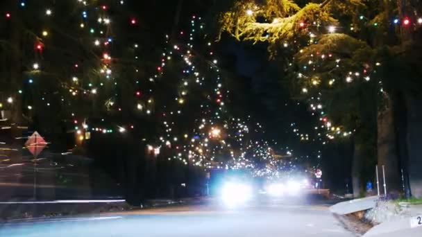 Рождественское освещение — стоковое видео