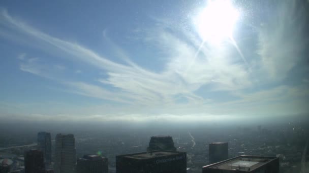 Topo de edifício los angeles Downtown — Vídeo de Stock