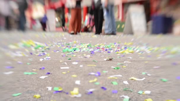 Crowd Waliking by on Chinese New Year at Chinatown in Los Angeles — Stok Video