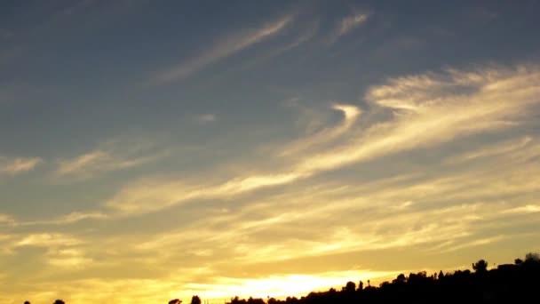Mennyei naplemente cloudscape — Stock videók