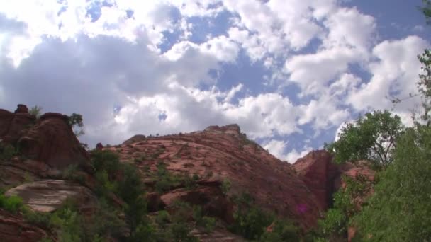 Paesaggio nel Parco Nazionale di Zion — Video Stock