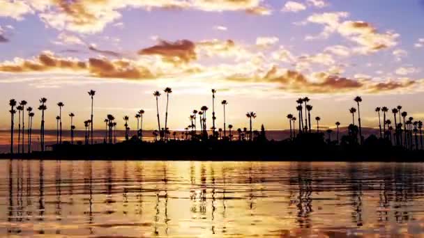 Sunset Time Lapse of Lagoon Island — Stock Video