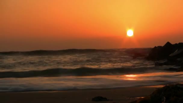 Παραλία ηλιοβασίλεμα — Αρχείο Βίντεο