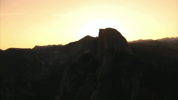 Nascer do sol de meia cúpula Yosemite — Vídeo de Stock
