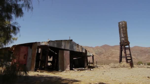 Ciudad fantasma en el desierto — Vídeos de Stock