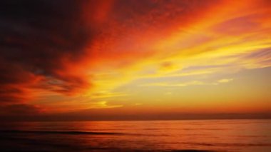 okyanus, gün batımı afterglow