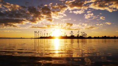 lagün Island günbatımı zaman atlamalı